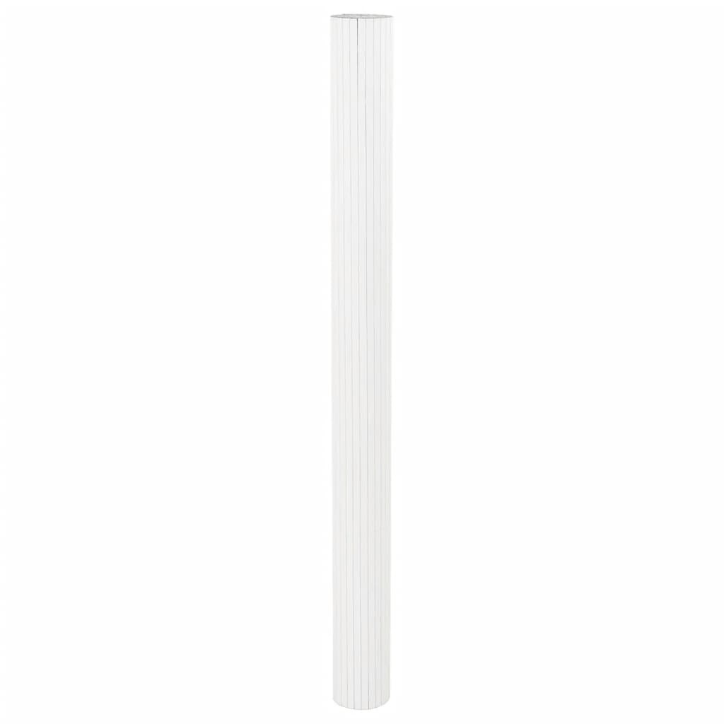 Room Divider White 165x800 cm Bamboo